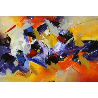 S. M. Naqvi, 12 x 18 Inch, Acrylic on Canvas,  Abstract Painting, AC-SMN-014